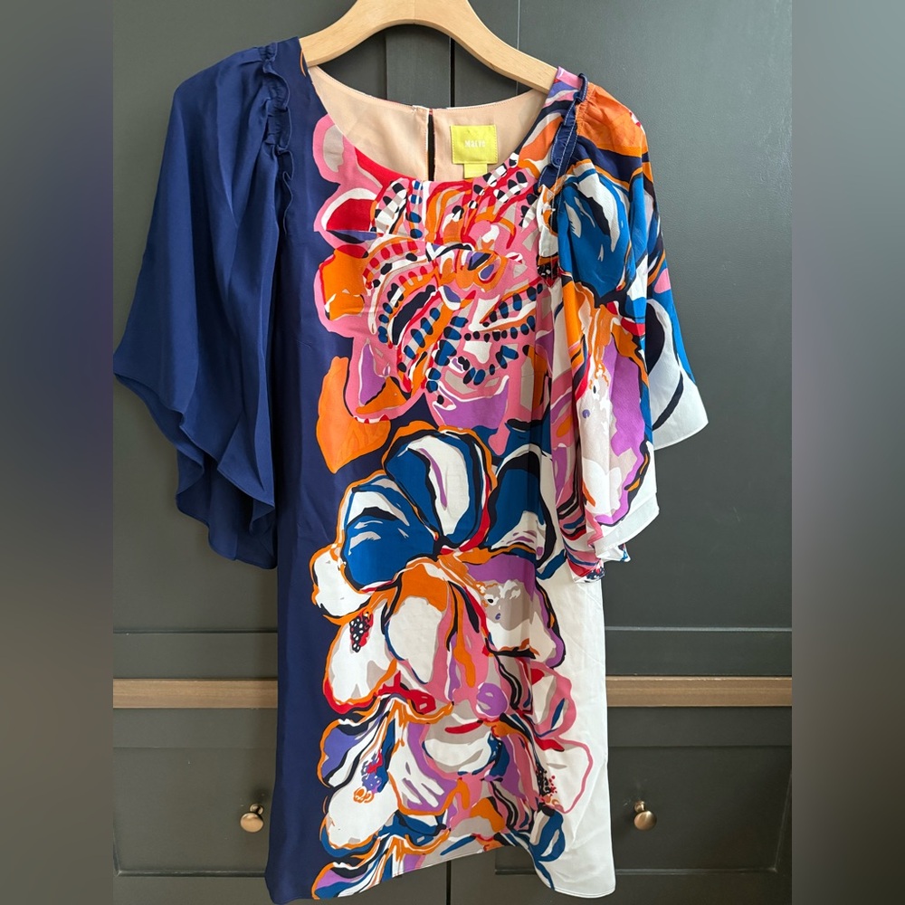Anthropologie Maeve Veto 100% Silk Dress • M • fully Lined